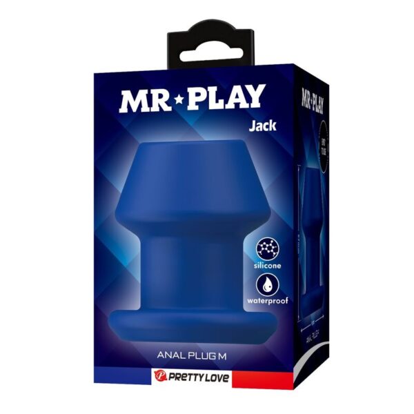 Mr Play Jack — Butt Plug, Silicone, Size M, Blue — Anal — view 6