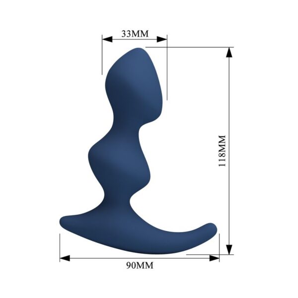 Mr Play Ergonomic — Butt Plug, Silicone, Blue — Anal — view 6