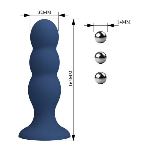 Mr Play 3 Balls — Butt Plug, Suction Cup, Blue — Anal — view 6