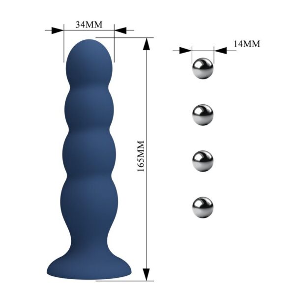 Mr Play 4 Balls — Butt Plug, Suction Cup, Blue — Anal — view 7