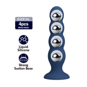 Mr Play 4 Balls — Butt Plug, Suction Cup, Blue — Anal — view 2