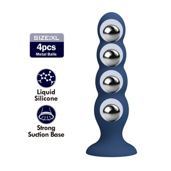 Mr Play 4 Balls — Butt Plug, Suction Cup, Blue — Anal — view 2