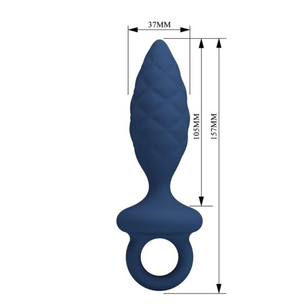 Mr Play Textured — Butt Plug, Size L, Blue — Anal — view 6