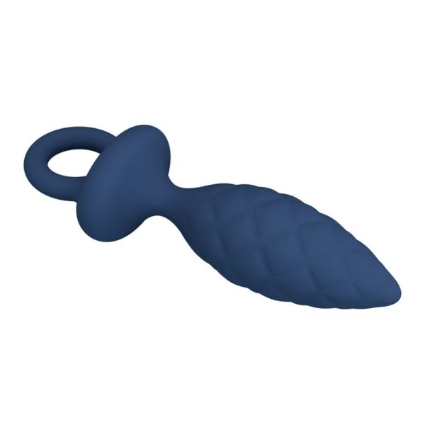 Mr Play Textured — Butt Plug, Size L, Blue — Anal — view 3