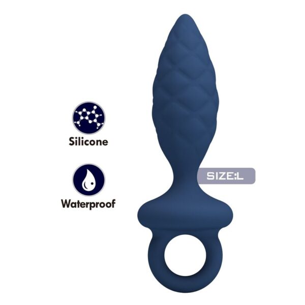 Mr Play Textured — Butt Plug, Size L, Blue — Anal — view 2