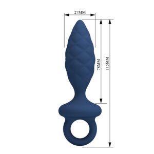 Mr Play Textured — Butt Plug, Size S, Blue — Anal — view 4