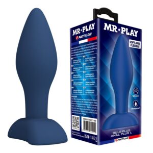 Mr Play Tapered — Butt Plug, Silicone, Size L, Blue — Anal
