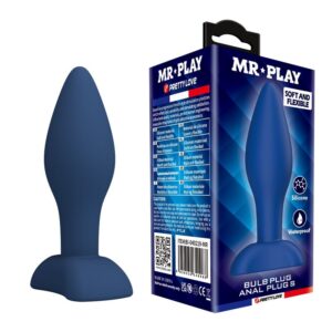 Mr Play Tapered — Butt Plug, Silicone, Size S, Blue — Anal