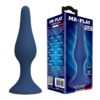 Mr Play Tapered — Butt Plug, Silicone, Size XL, Blue — Anal