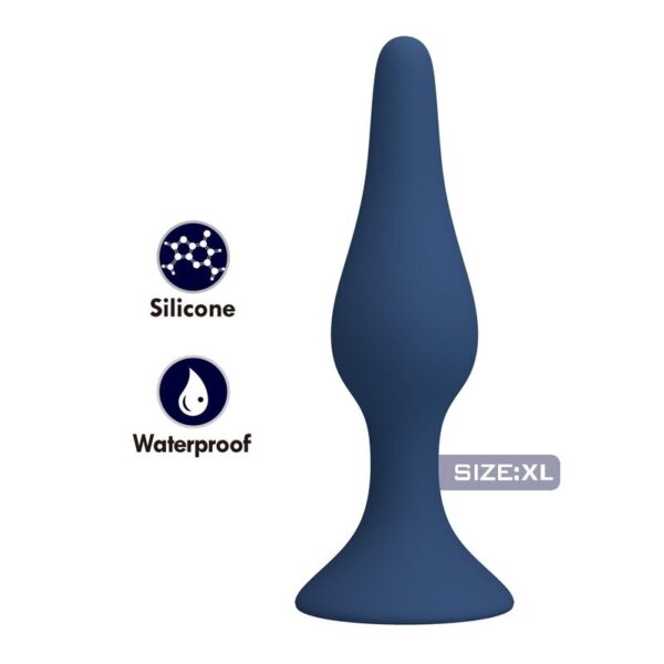 Mr Play Tapered — Butt Plug, Silicone, Size XL, Blue — Anal — view 8
