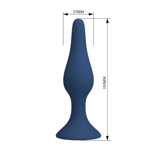 Mr Play Slim — Butt Plug, Silicone, Size S, Blue — Anal — view 6