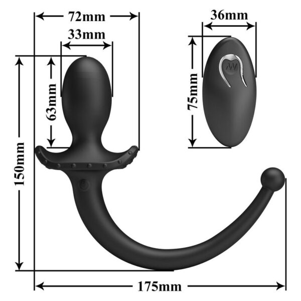Mr Play — Anal Vibrator, Remote Control, Black — view 6