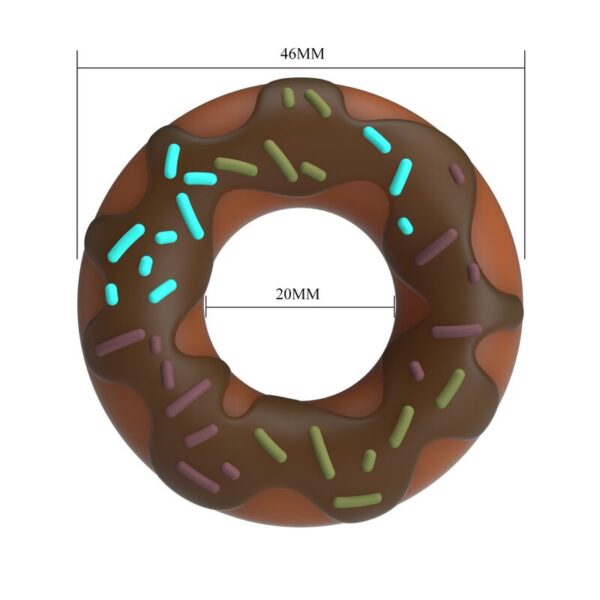Pretty Love Super Donut — Cock Ring, Silicone, Brown — Classic Cock Rings — view 2