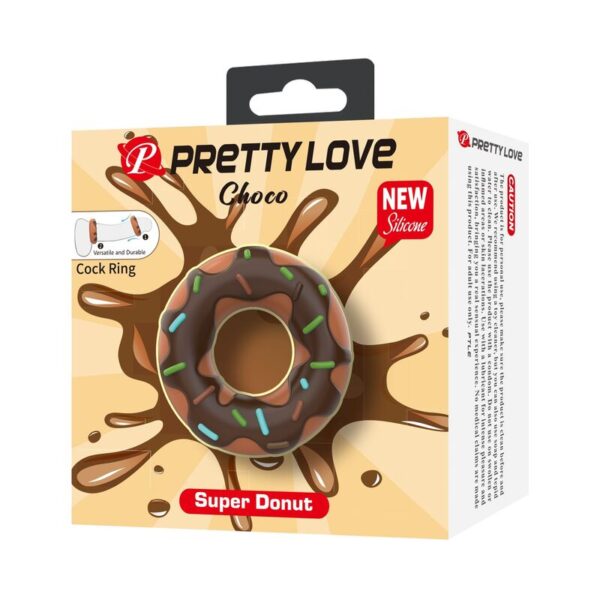 Pretty Love Super Donut — Cock Ring, Silicone, Brown — Classic Cock Rings — view 5