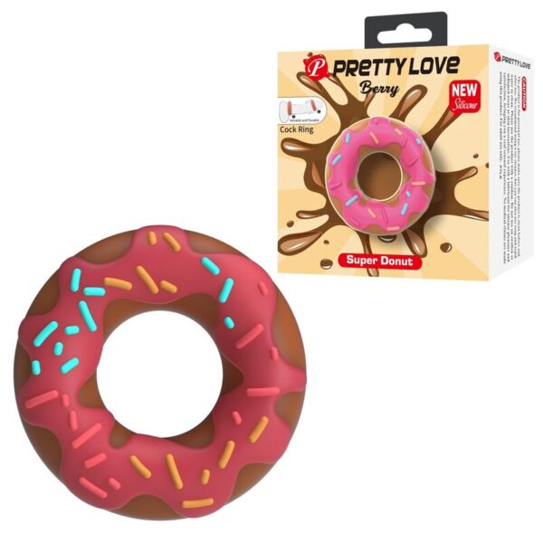 Pretty Love Super Donut — Cock Ring, Silicone, Pink — Classic Cock Rings — view 5