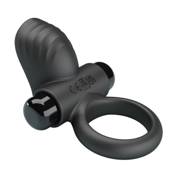 Pretty Love Adrien — Vibrating Cock Ring, Silicone, Black — Cock Rings — view 7