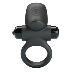 Pretty Love Adrien — Vibrating Cock Ring, Silicone, Black — Cock Rings — view 4