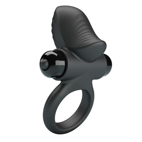 Pretty Love Adrien — Vibrating Cock Ring, Silicone, Black — Cock Rings — view 5
