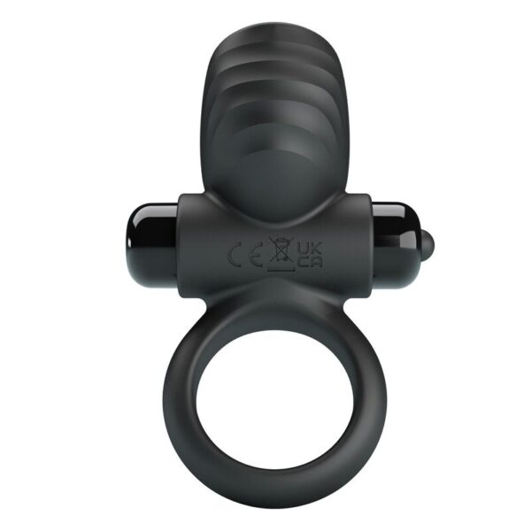 Pretty Love Adrien — Vibrating Cock Ring, Silicone, Black — Cock Rings — view 3