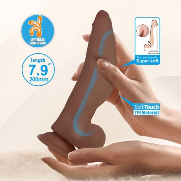 Pretty Love Cuthbert — Realistic Dildo, Suction Cup, 20 cm, Brown — Dildos — view 8