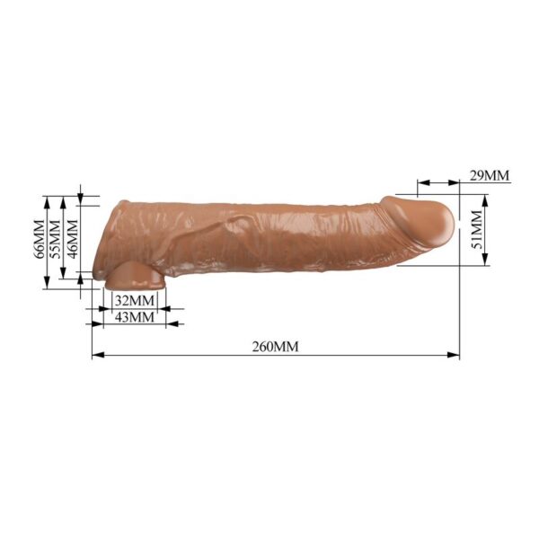 Pretty Love — Penis Extension Sleeve, 26 cm, Natural — Penis Accessories — view 9