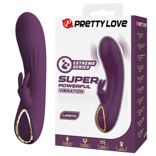 Pretty Love Landyn — Rabbit Vibrator, Rechargeable, Purple — Rabbit Vibrators