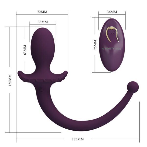 Pretty Love Lioea — Tail Butt Plug, Remote Control, Purple — Anal — view 6