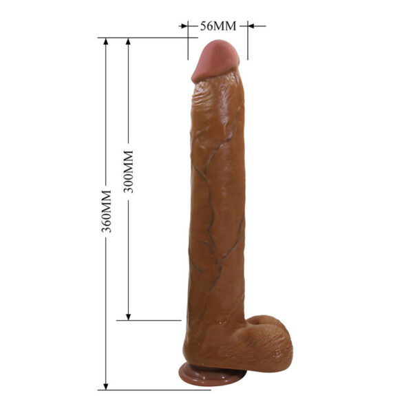 Pretty Love Dany — Realistic Dildo, Suction Cup, 36 cm, Brown — Dildos — view 7