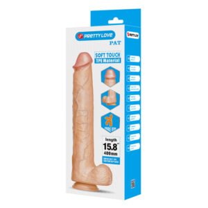 Pretty Love Pat — Realistic Dildo, Suction Cup, 40 cm, Flesh — Dildos — view 3