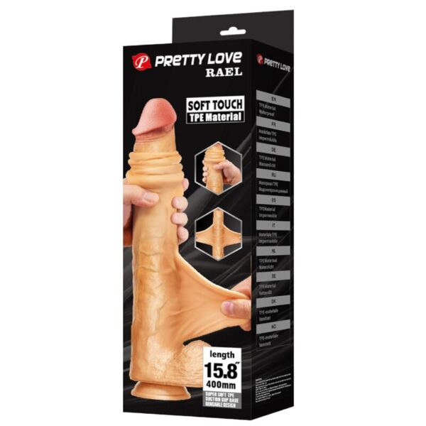 Pretty Love Rael — Realistic Dildo, Suction Cup, 40 cm, Brown — Dildos — view 8