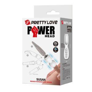 Pretty Love Susan Power Head — Wand Attachment, Translucent White — Couples — view 3