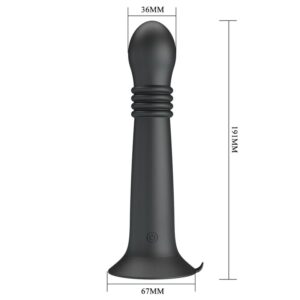 Pretty Love Stella — Thrusting Dildo, Suction Cup, Black — Dildos — view 4