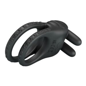 Pretty Love Sini — Vibrating Cock Ring, Rechargeable, Black — Cock Rings — view 4