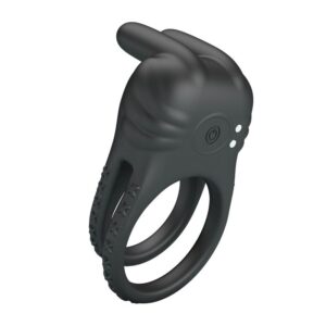 Pretty Love Sini — Vibrating Cock Ring, Rechargeable, Black — Cock Rings