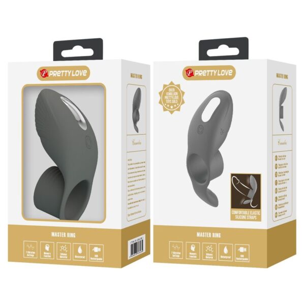 Pretty Love — Vibrating Cock Ring, Dual Stimulation, Adjustable — Cock Rings — view 11