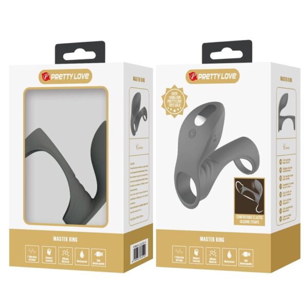 Pretty Love — Vibrating Cock Ring, Rechargeable, Dual Stimulator — Cock Rings — view 10