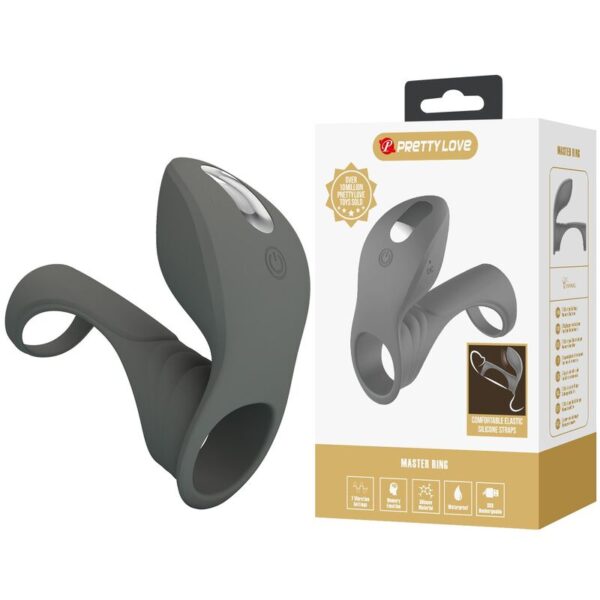 Pretty Love — Vibrating Cock Ring, Rechargeable, Dual Stimulator — Cock Rings — view 6