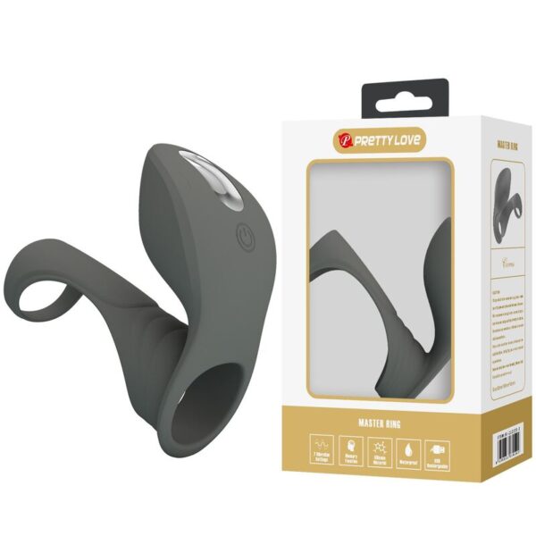 Pretty Love — Vibrating Cock Ring, Rechargeable, Dual Stimulator — Cock Rings — view 4