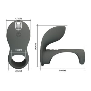Pretty Love — Vibrating Cock Ring, Rechargeable, Dual Stimulator — Cock Rings — view 3