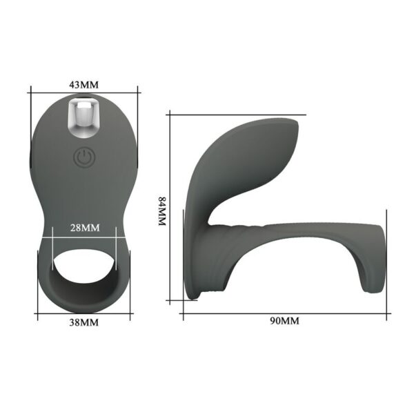 Pretty Love — Vibrating Cock Ring, Rechargeable, Dual Stimulator — Cock Rings — view 3