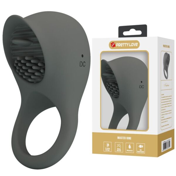 Pretty Love — Vibrating Cock Ring, Rechargeable, Licking Effect — Cock Rings — view 8