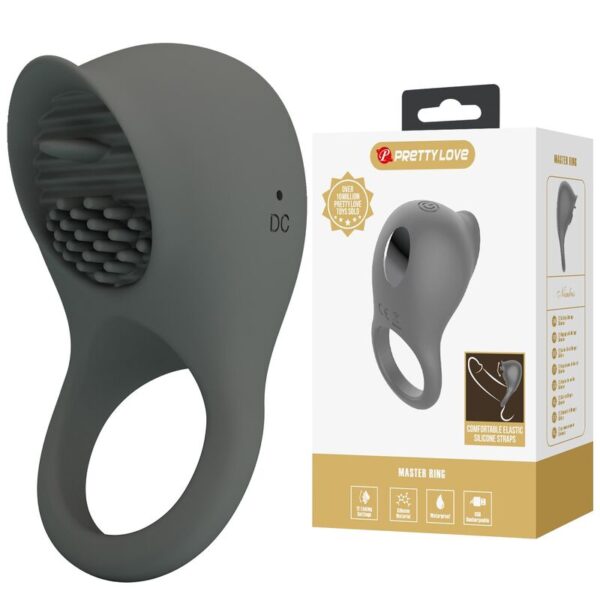 Pretty Love — Vibrating Cock Ring, Rechargeable, Licking Effect — Cock Rings — view 10