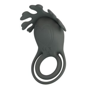 Pretty Love — Vibrating Cock Ring, Flexible Tips, Black — Cock Rings — view 4
