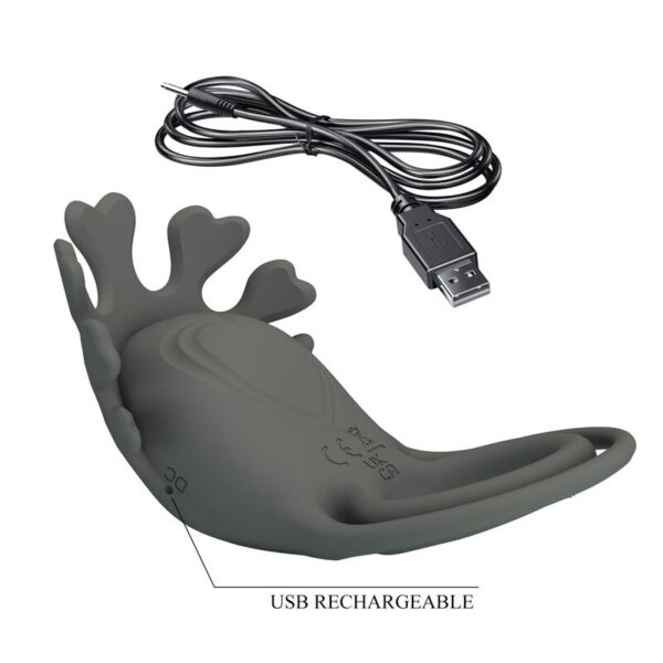 Pretty Love — Vibrating Cock Ring, Flexible Tips, Black — Cock Rings — view 5