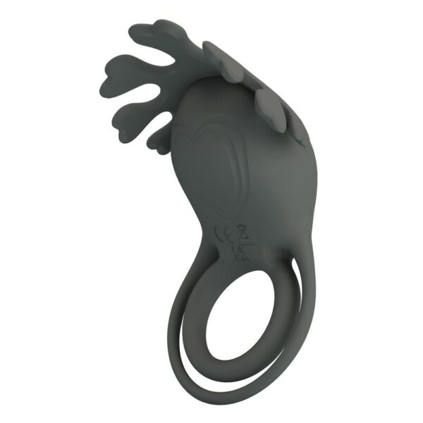 Pretty Love — Vibrating Cock Ring, Flexible Tips, Black — Cock Rings — view 8