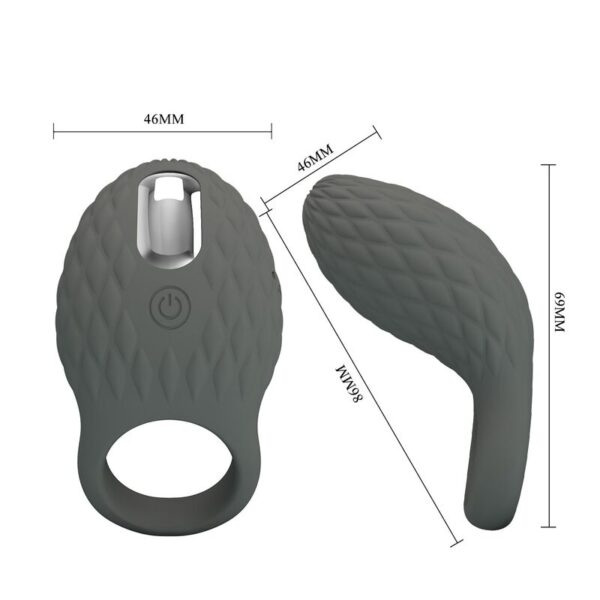 Pretty Love — Vibrating Cock Ring, Rechargeable, Textured — Cock Rings — view 9