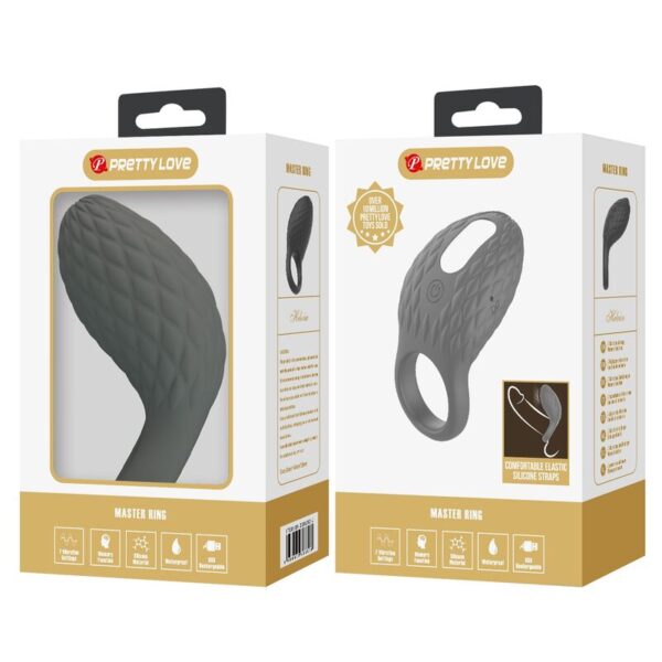 Pretty Love — Vibrating Cock Ring, Rechargeable, Textured — Cock Rings — view 2