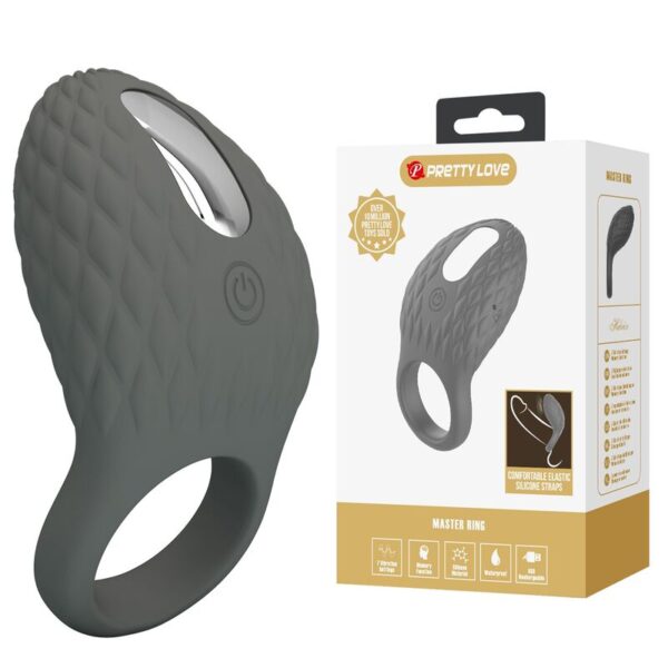 Pretty Love — Vibrating Cock Ring, Rechargeable, Textured — Cock Rings — view 10