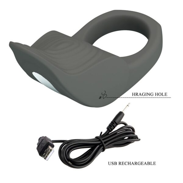 Pretty Love — Vibrating Cock Ring, Rechargeable, Stretchy — Cock Rings — view 8