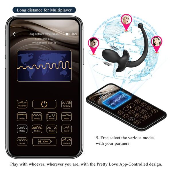 Pretty Love Anthony — Anal Vibrator, App-Controlled, Black — view 18
